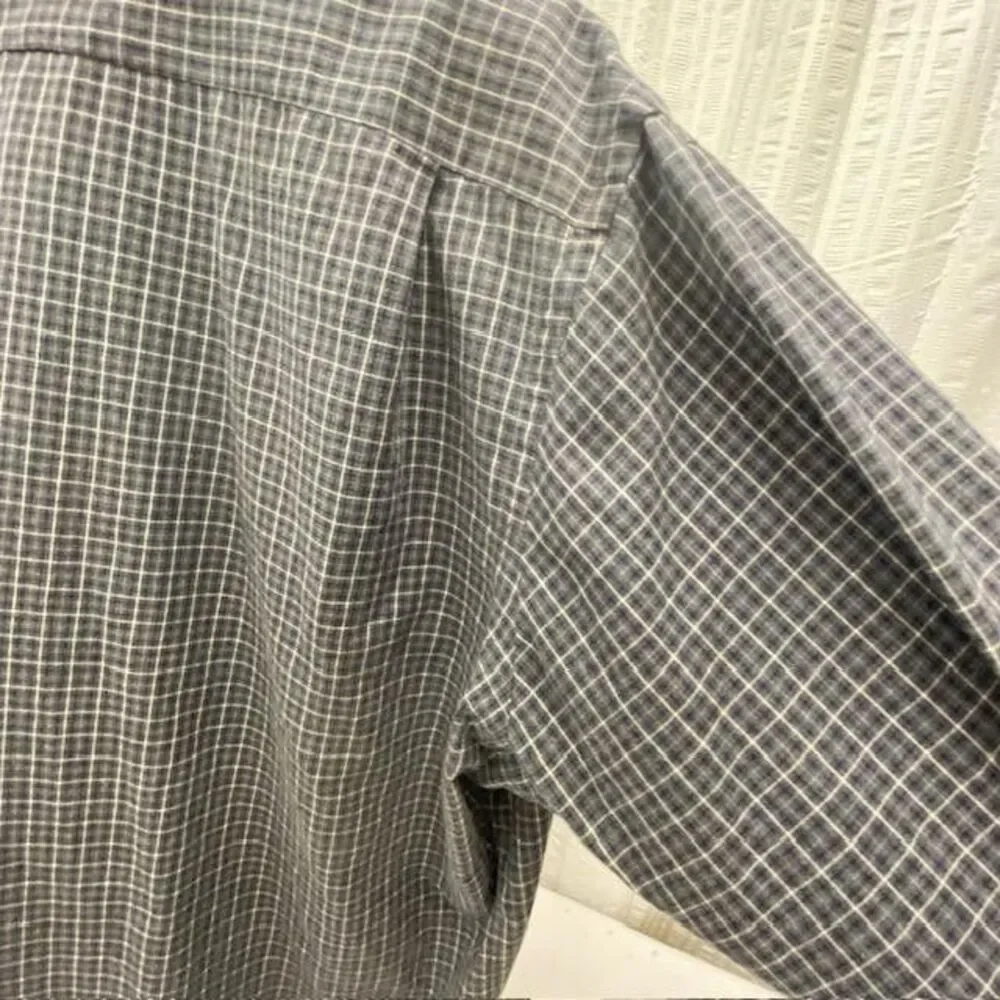 Polo Ralph Lauren XXL Classic Fit Gray Plaid Button Front Shirt Men's